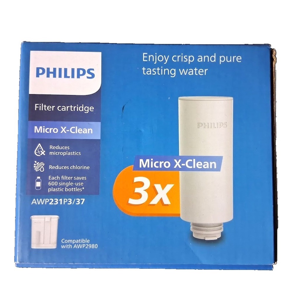 3 x Philips AWP231P3/37 Micro X-Clean Instant Filter Cartridge AWP2980 Water